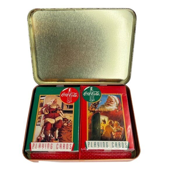1995 UNOPENED Coca-Cola Santa Claus Christmas Playing Cards Limited Edition - Picture 4 of 10